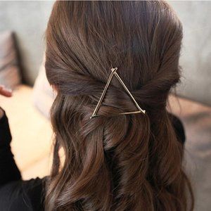 5x Boho Triangle Gold or Silver Hairpins